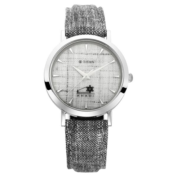 Titan Khadi Grey Dial Analog Stainless Steel Strap Watch for Men - image number 1