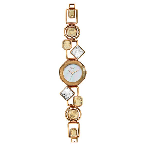 Titan Raga Love All Analog Mother of pearl Dial Metal Strap Watch for Women - image number 1