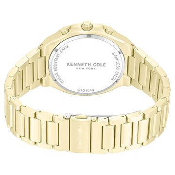 Kenneth Cole Quartz Chronograph Green Dial Golden Stainless Steel Strap Watch For Men