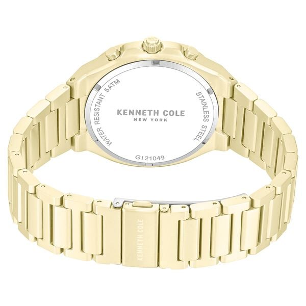 Kenneth Cole Quartz Chronograph Green Dial Golden Stainless Steel Strap Watch For Men - image number 4