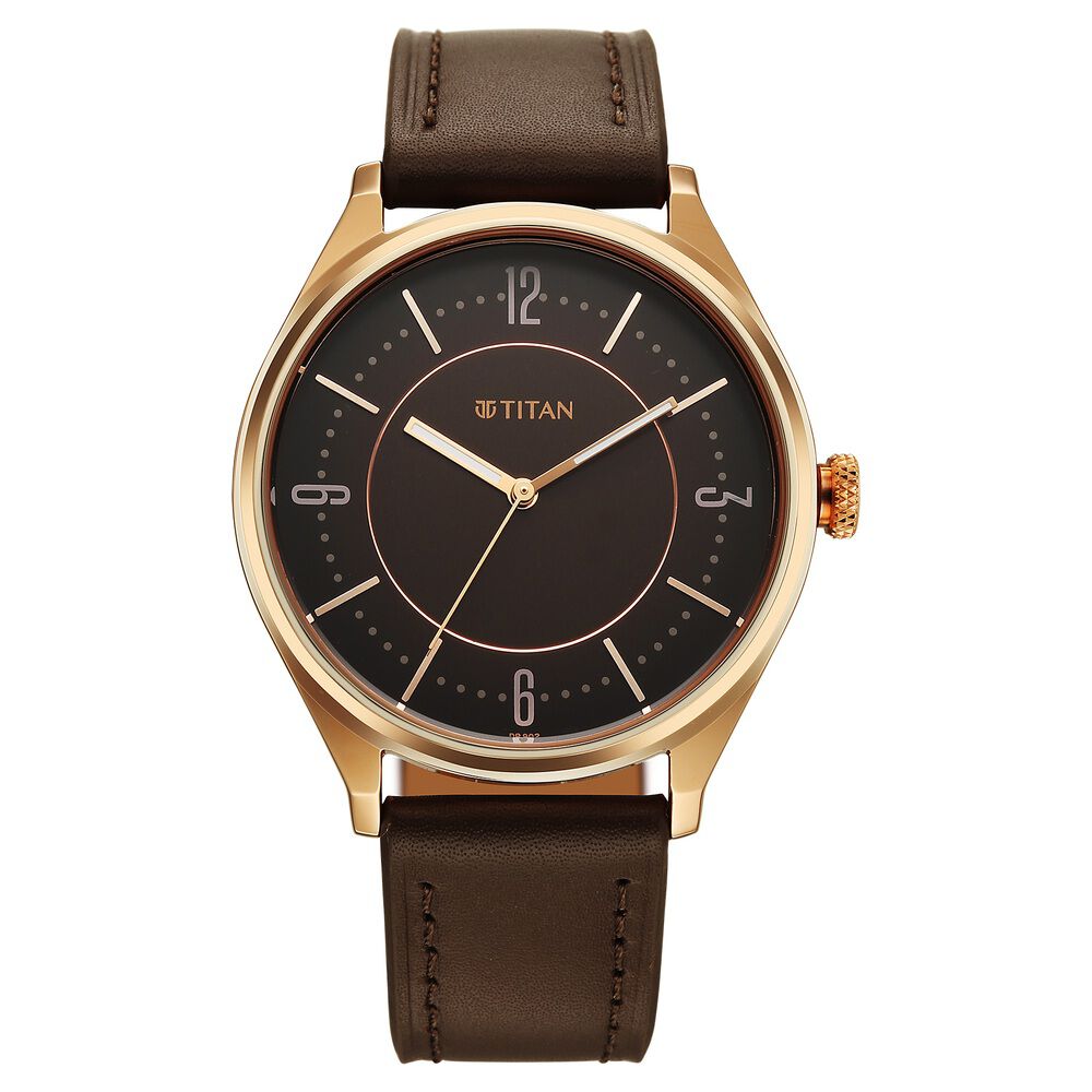 Titan Neo Basics Analog with Brown Dial Brown Leather Strap Watch for Men-image-47