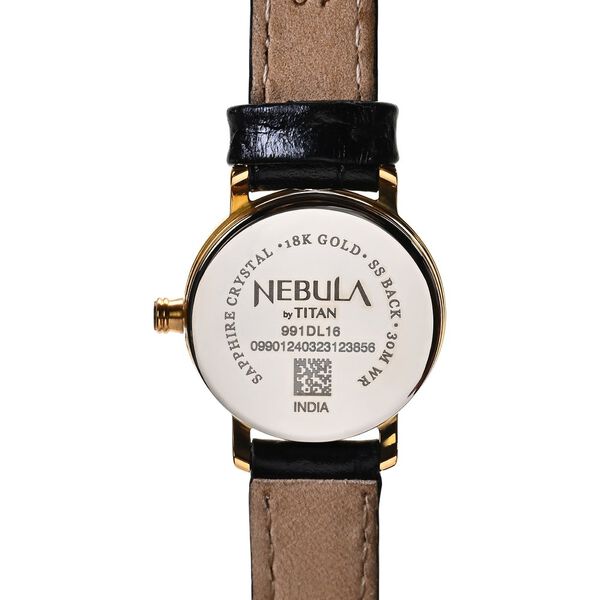 Titan Nebula Vintage 18k Gold Analog with Diamond Studded Indices Watch for Women - image number 3