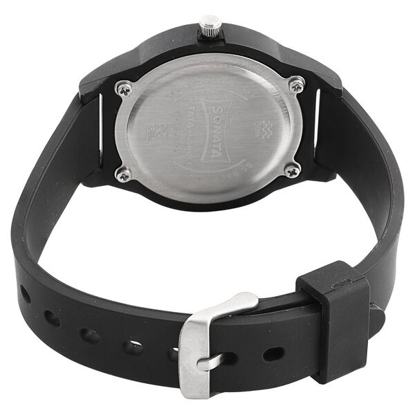 Sonata Colorpop Black Dial Women Watch With Plastic Strap - image number 3