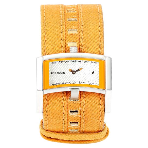 Fastrack Quartz Analog White Dial leather Strap Watch for Girls - image number 0