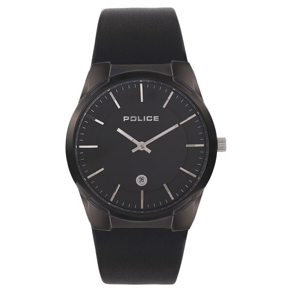 Police Quartz Analog Black Dial Leather Strap Watch for Men - image number 0