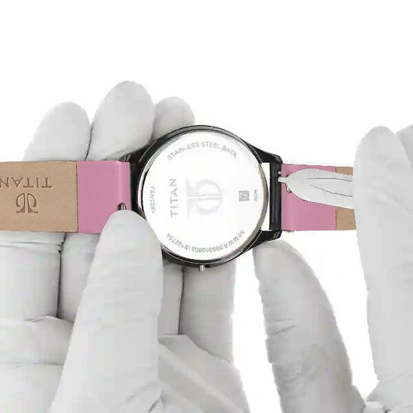 12 mm Pink Genuine Leather Strap for Women - image number 6