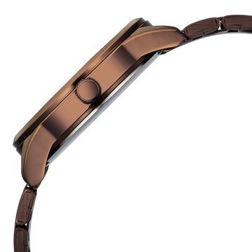 Vyb Drift By Fastrack Quartz Analog Brown Dial Brown Stainless Steel Strap Watch For Guys
