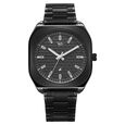 Vyb Aviator By Fastrack Quartz Analog Black Dial Two Toned Stainless Steel Strap Watch For Guys - image number 1