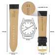 22 mm Black Genuine Leather Straps for Men - image number 1