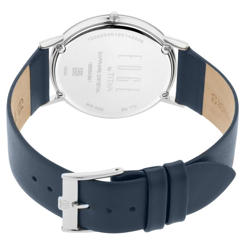 Titan Quartz Analog White Dial Leather Strap Watch for Men - image number 4