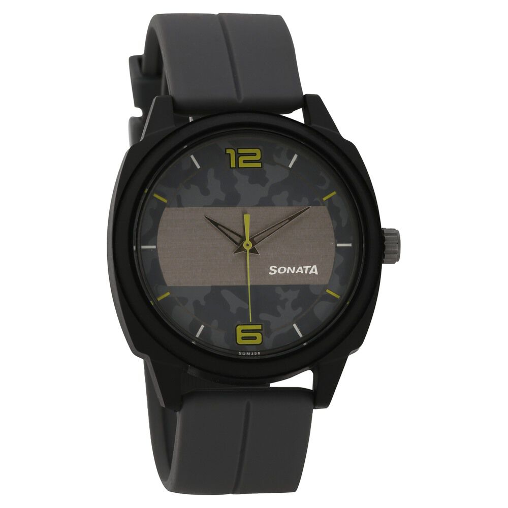 Camo Multicoloured Dial Plastic Strap Watch for Men-image-38