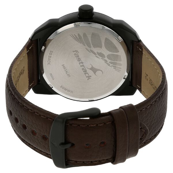 Fastrack Quartz Analog Brown Dial Leather Strap Watch for Guys - image number 3