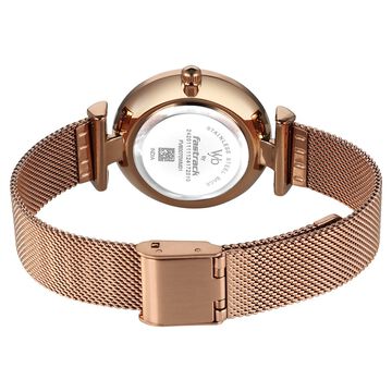 Vyb Aura By Fastrack Quartz Analog Two Toned Dial Metal Strap Watch For Girls