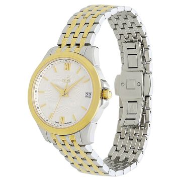 Xylys Swiss Analog with Date Two Toned Stainless Steel Strap White Dial Watch For Women