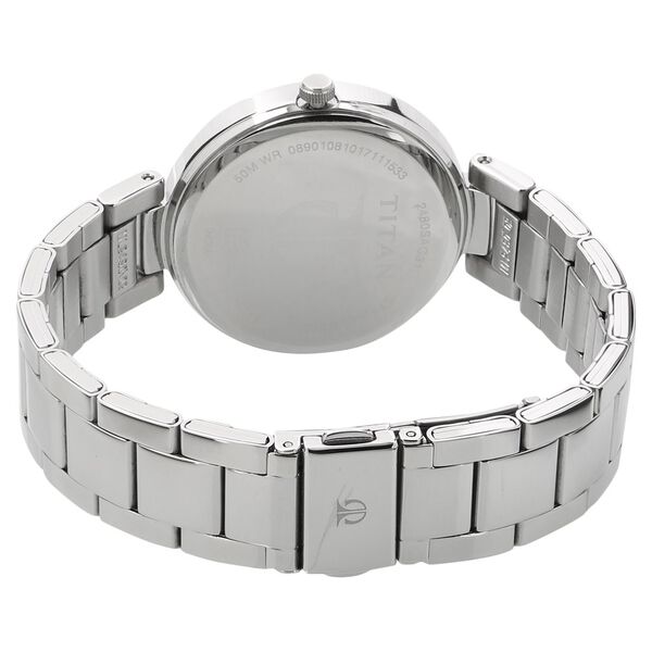 Titan Workwear Black Dial Analog with Day and Date Stainless Steel Strap watch for Women - image number 3