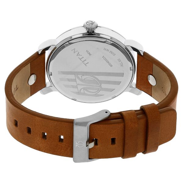 Titan Quartz Multifunction Blue Dial Leather Strap Watch for Men - image number 3