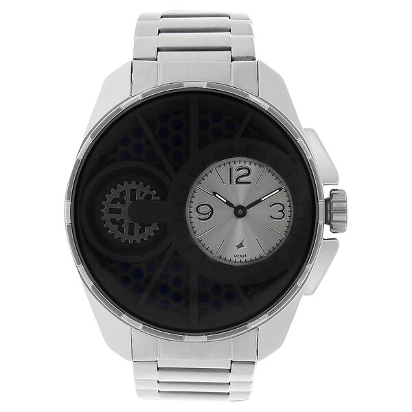 Fastrack Quartz Analog Silver Dial Stainless Steel Strap Watch for Guys - image number 0