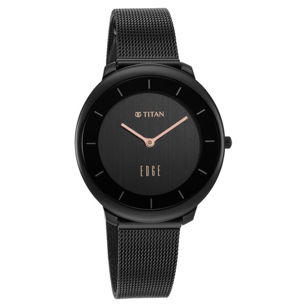 Titan Edge Black Dial Analog Stainless Steel Strap Watch for Women - image number 0