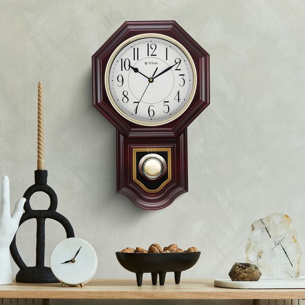 Classic Brown Colour Pendulum Clock with a Westminster chime - 47.4 cm x 29.8 cm (Large) - image number 0