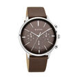 Titan Quartz Multifunction Brown Dial Leather Strap Watch for Men - image number 1