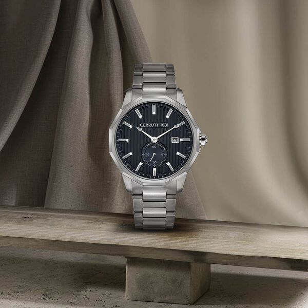 Cerruti 1881 Blue Dial Stainless Steel Strap Watch for Men - image number 2