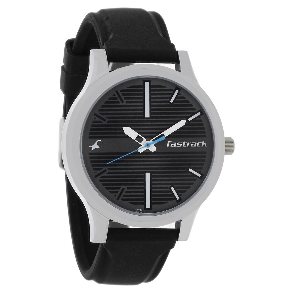 Buy Online Fastrack Quartz Analog Grey Dial Silicone Strap Watch