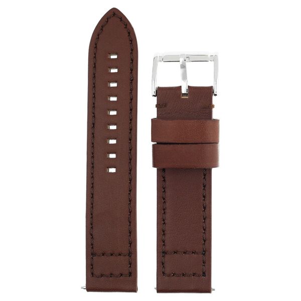 22 mm Brown Genuine Leather Straps for Men - image number 0