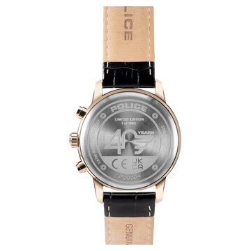 Police Quartz Multifunction Blue Dial Leather Strap Watch for Men