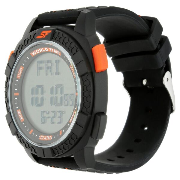 SF Carbon Series Digital Dial Unisex Watch With Plastic Strap - image number 1