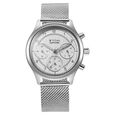 Titan Sapphire Quartz Multifunction Silver Dial Leather Strap Watch for Men