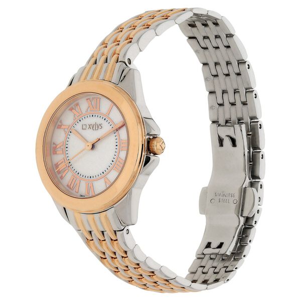 Xylys Swiss Analog Two Toned Stainless Steel Strap and Mother of Pearl Dial Watch For Women - image number 1