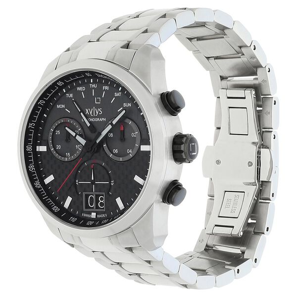 Xylys Swiss Chronograph Silver Stainless Steel Strap and Grey Dial Watch For Men - image number 2