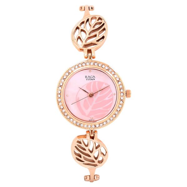 Titan Raga Foliage Mother of Pearl Dial Women Watch With Metal Strap - image number 0