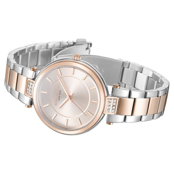 Kenneth Cole Quartz Analog Rose Gold Dial Two Toned Stainless Steel Strap Watch for Women - image number 2