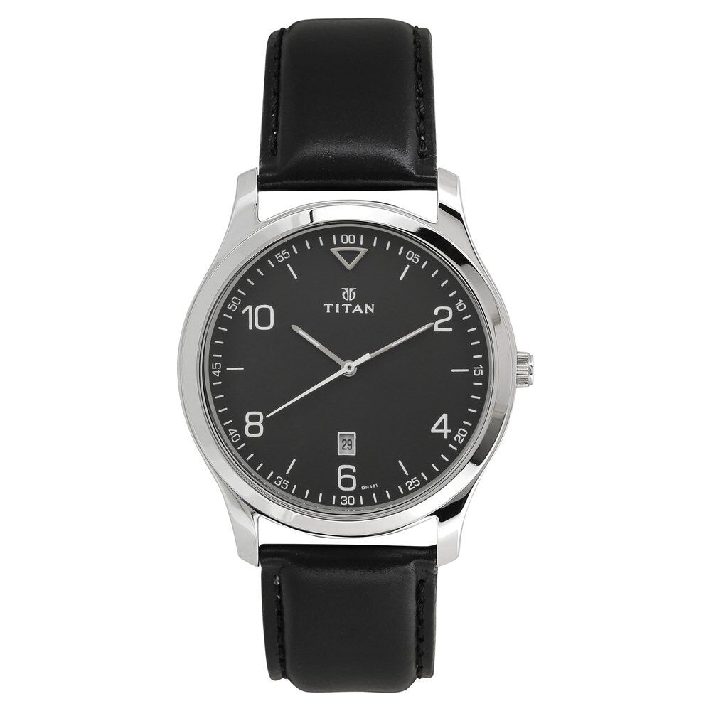 Titan watch shop black colour price