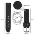 22 mm Black Genuine Leather Straps for Men - image number 1