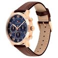 Tommy Hilfiger Quartz Multifunction Blue Dial Brown Leather Strap Watch For Men - image number 1