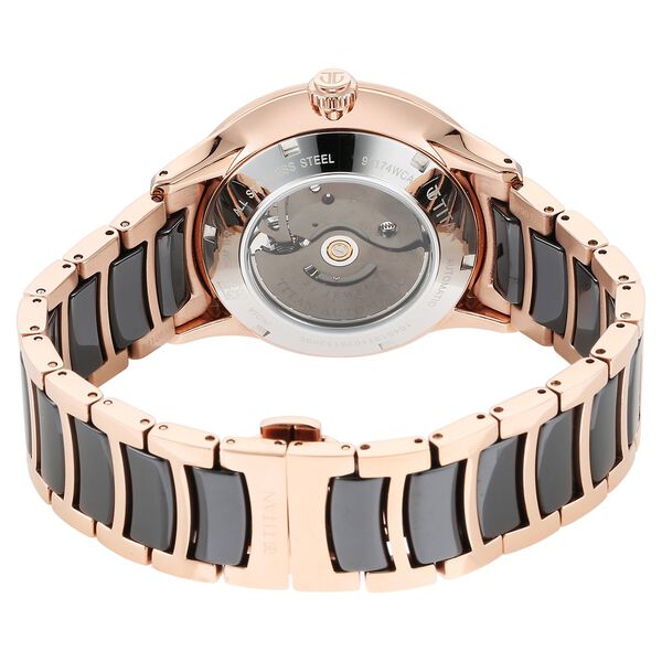 Titan Ceramic Fusion Automatic Black Dial Rose Gold Dual-Toned Stainless Steel Bracelet Watch for Men - image number 6