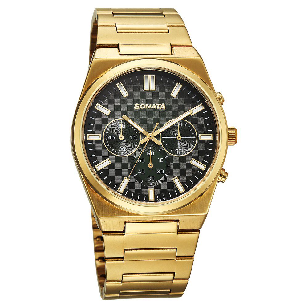 Sonata Festive Quartz Analog Multicoloured Dial Metal Strap Watch For Men-image-48