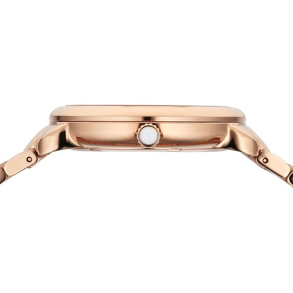 Xylys Quartz Analog Pink Dial Rose Gold Stainless Steel Strap Watch For Women - image number 3