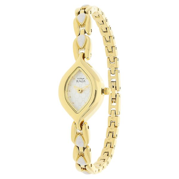 Titan Raga White Dial Women Watch With Metal Strap - image number 1