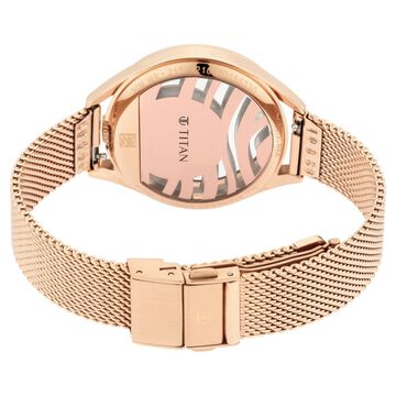 Titan Animalia Quartz Analog Stainless Steel Strap Watch for Women