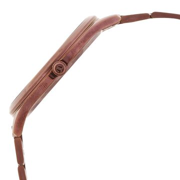 Titan Classique Slimline Brown Dial Analog with Day and Date Stainless Steel Strap Watch for Men