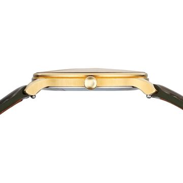 Titan Nebula Lustre 18 KT Gold Quartz Analog 18KT Gold Dial Leather Strap Watch For Women