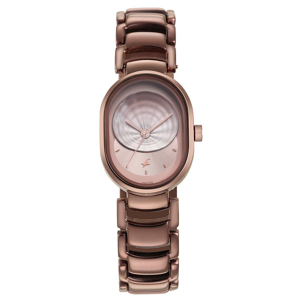 Buy Online Fastrack Uptown Retreat Quartz Analog Brown Dial Metal Strap Watch for Girls ns6274qm01 Titan