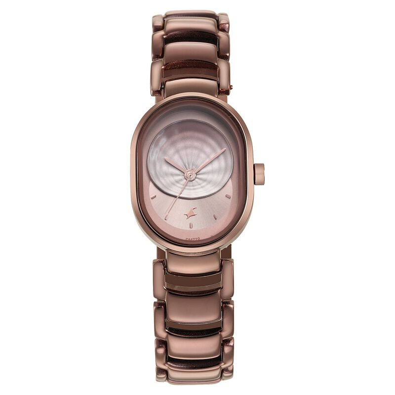 Fastrack Uptown Retreat Quartz Analog Brown Dial Metal Strap Watch for Girls - image number 2