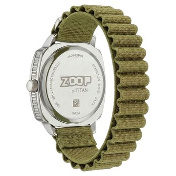 Zoop Metal Analog Watch with Olive Green Alpine Strap for Boys Girls Kids from House of Titan