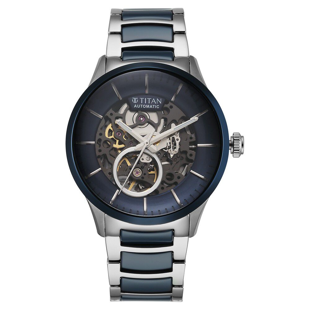 Buy Online Titan Ceramic Fusion Automatic Blue Dial Silver