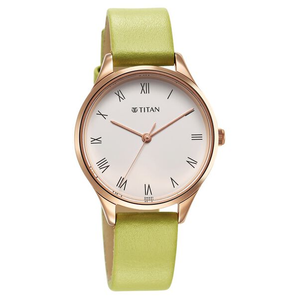 Titan Workwear Green Leather Strap watch for Women - image number 1