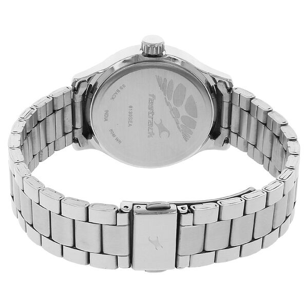 Fastrack Quartz Analog Orange Dial Stainless Steel Strap Watch for Girls - image number 3
